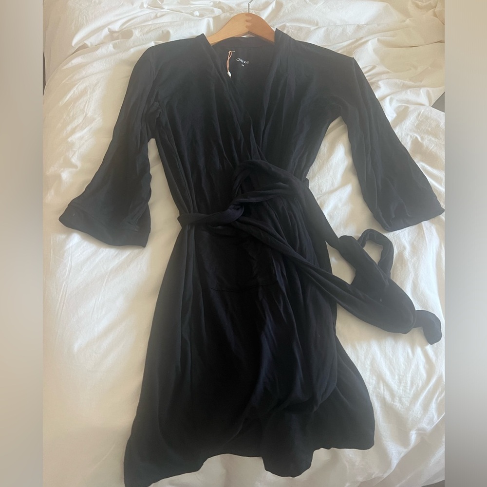 Quince Bamboo Jersey Robe NEW